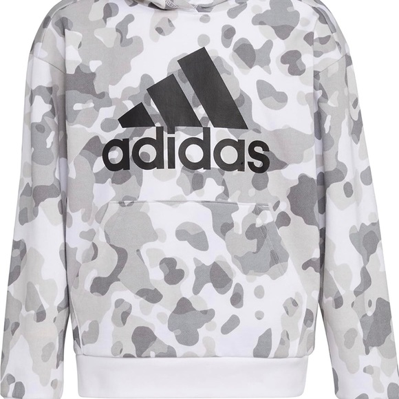 Adidas Boys' Long Sleeve Camo Print Hoodie X-Large - Picture 3 of 6